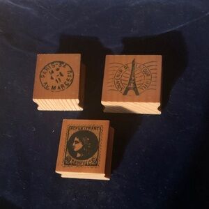Parisian Rubber Stamp Set - Brown